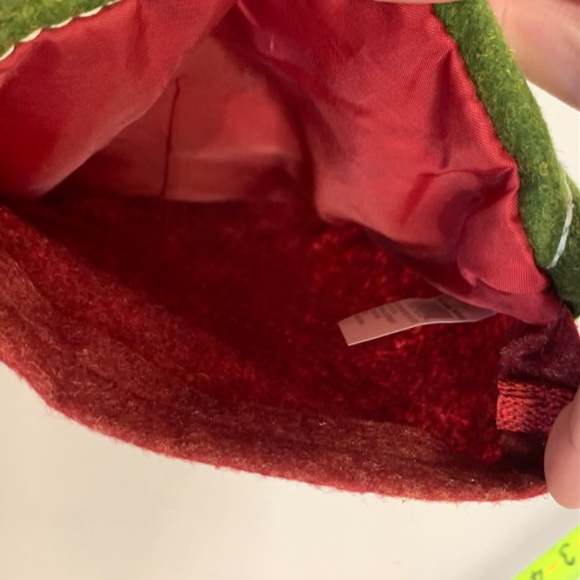 OWL Rustic Christmas Holiday Stocking Sherpa Fuzzy in red green cabincore animal - Picture 12 of 16